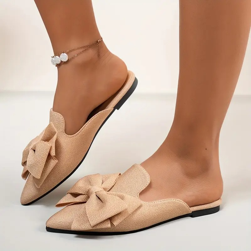 Butterfly Bow Slip-on Flats