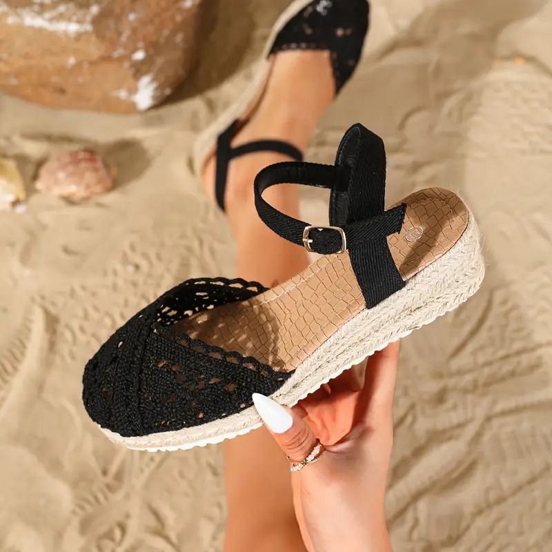 Stylish Breathable Mesh Chunky Heel Sandals