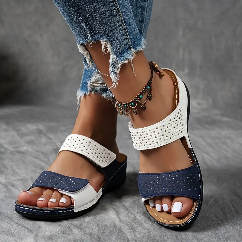 Women's Cushioned Mid-Heel Platform Sandals