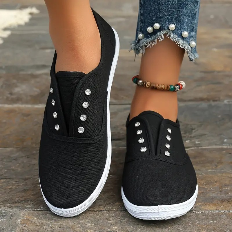 Women's Rhinestone Slip-On Flat Shoes