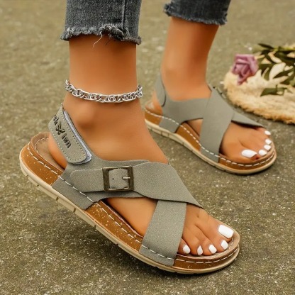 Women's Strap Roman Flat Sandals