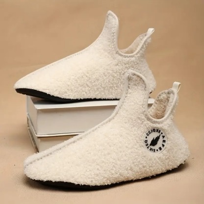 Solid Color Fluffy Boots