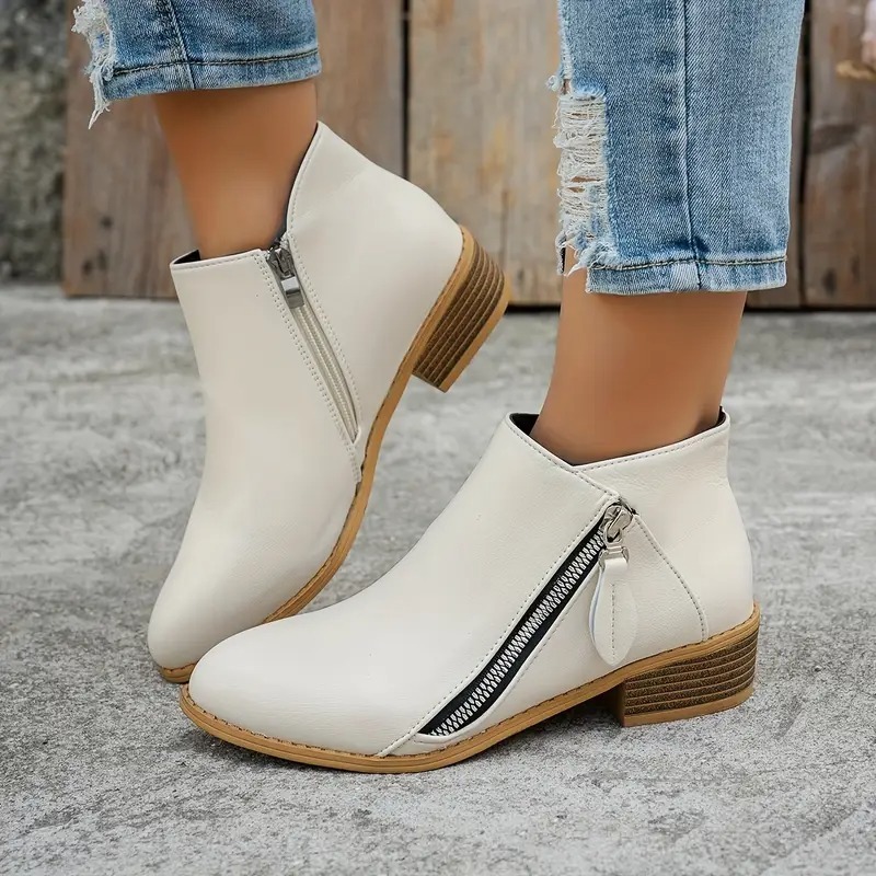 Women's Retro Chunky Heel Ankle Boots