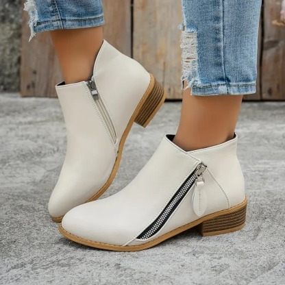 Women's Retro Chunky Heel Ankle Boots