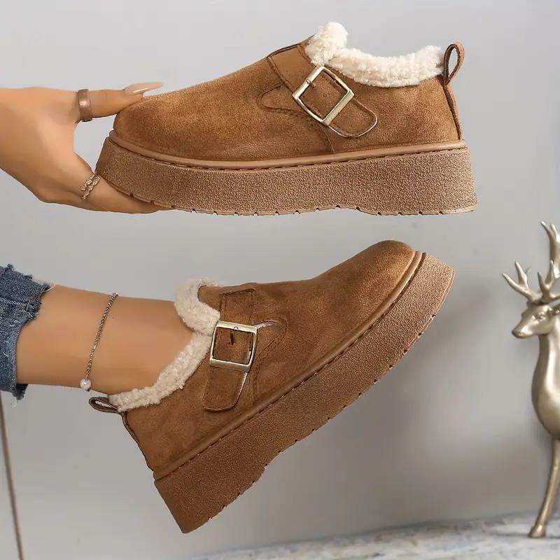 Women's Fleece Lined Platform Snow Boots