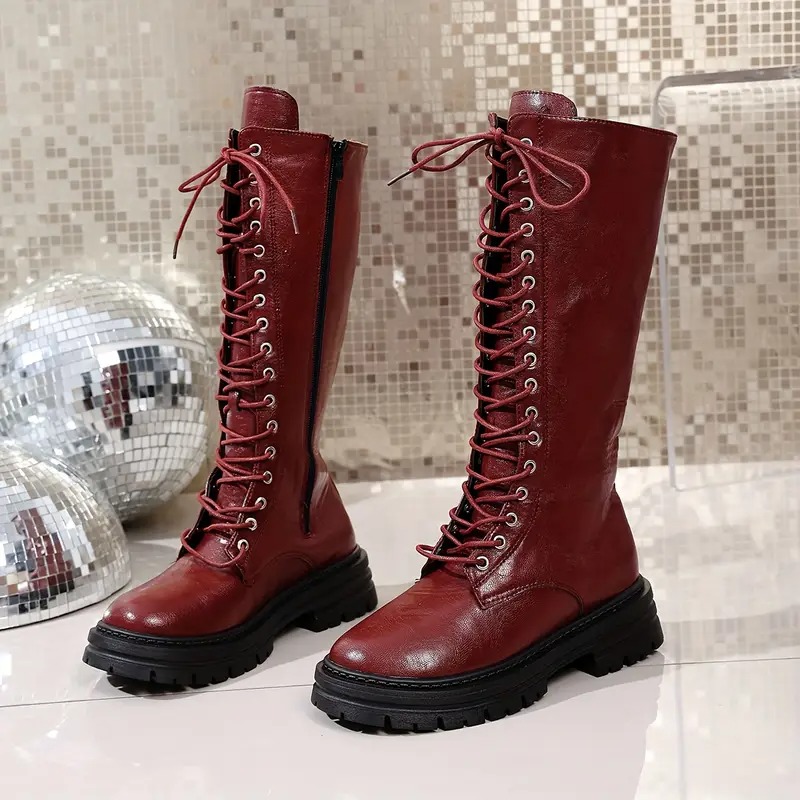 Women's Comfort Retro Lace-Up Boots