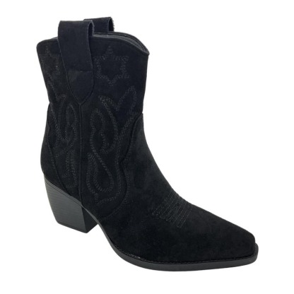 Women's Faux Suede Mid Calf Cowboy Boots