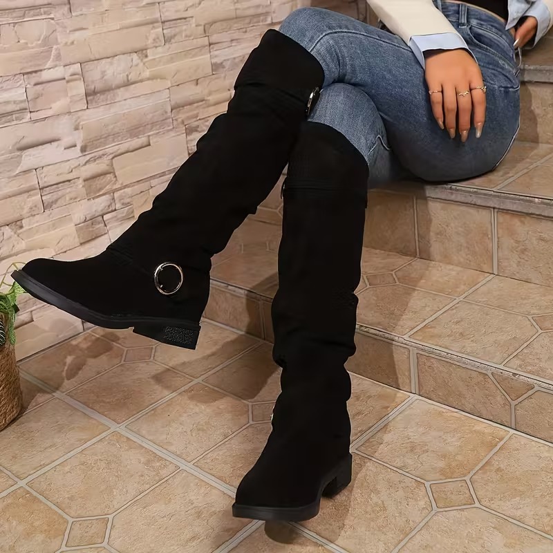 Women's Slip-On Knee-High Boots