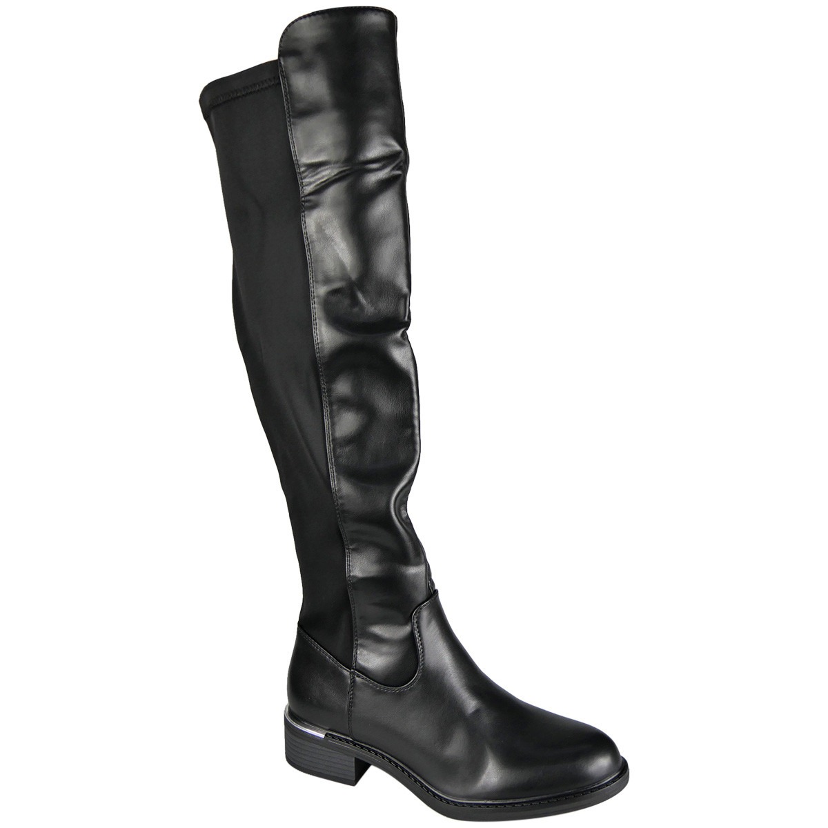 Over The Knee Zip Lyrca Boots