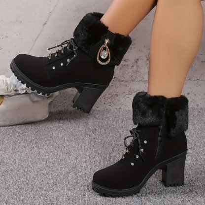 Women's Winter Fuzzy Fleece Boots