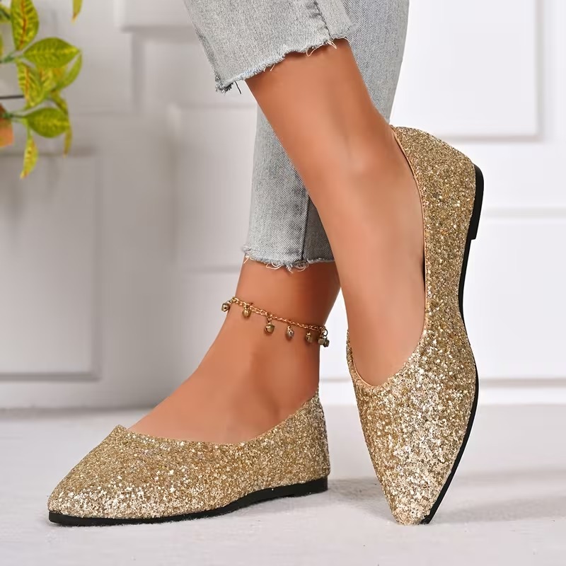 Women's Stylish Sequins Loafers