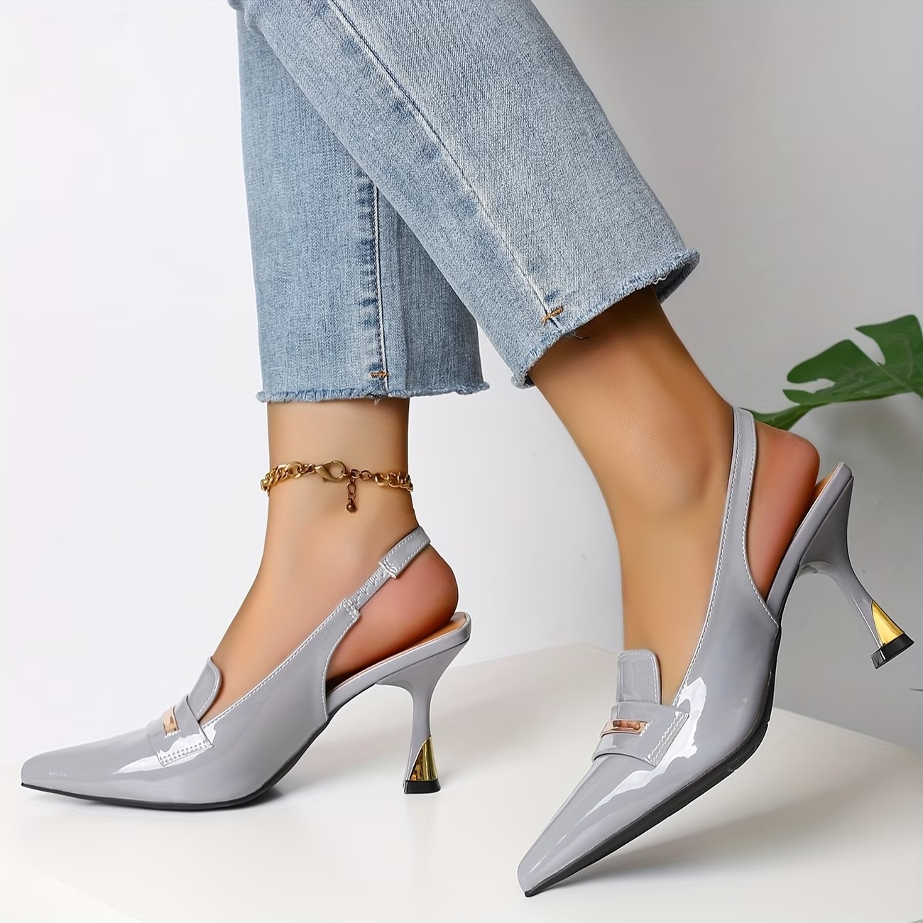 Women's Elegant Slingback Heeled Sandals