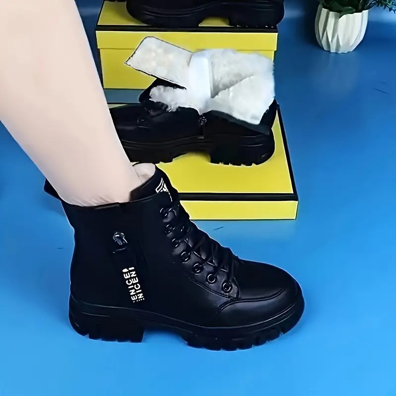 Women's Solid Color Warm Boots