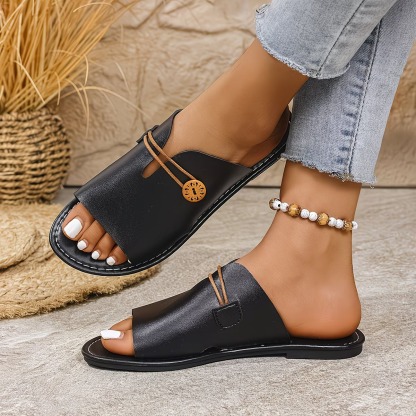 Women's Open Toe Casual Slippers