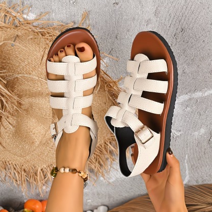 Women's Solid Color Platform Sandals