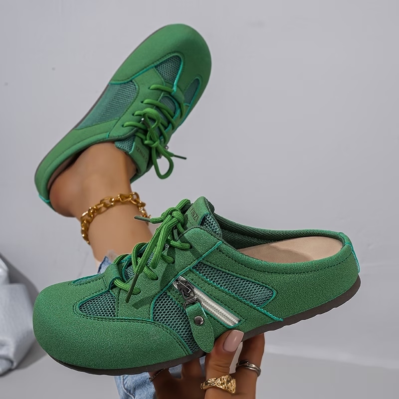 Women's Mesh Zipper Sneakers