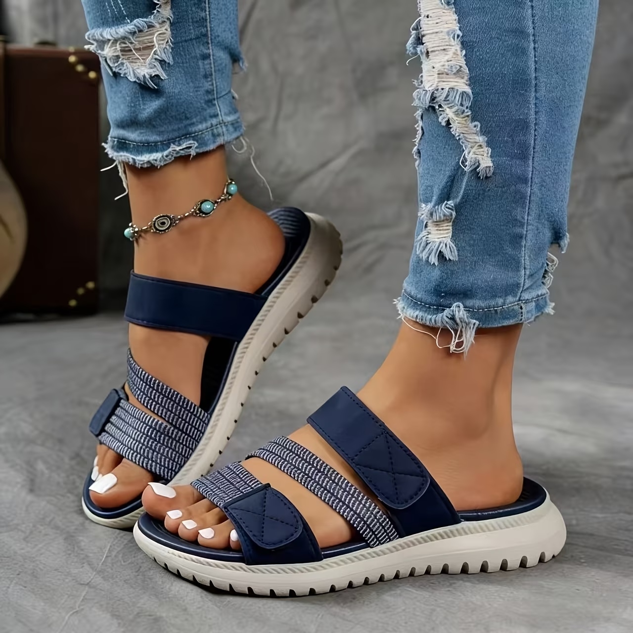 Women's Elastic Webbing Slippers