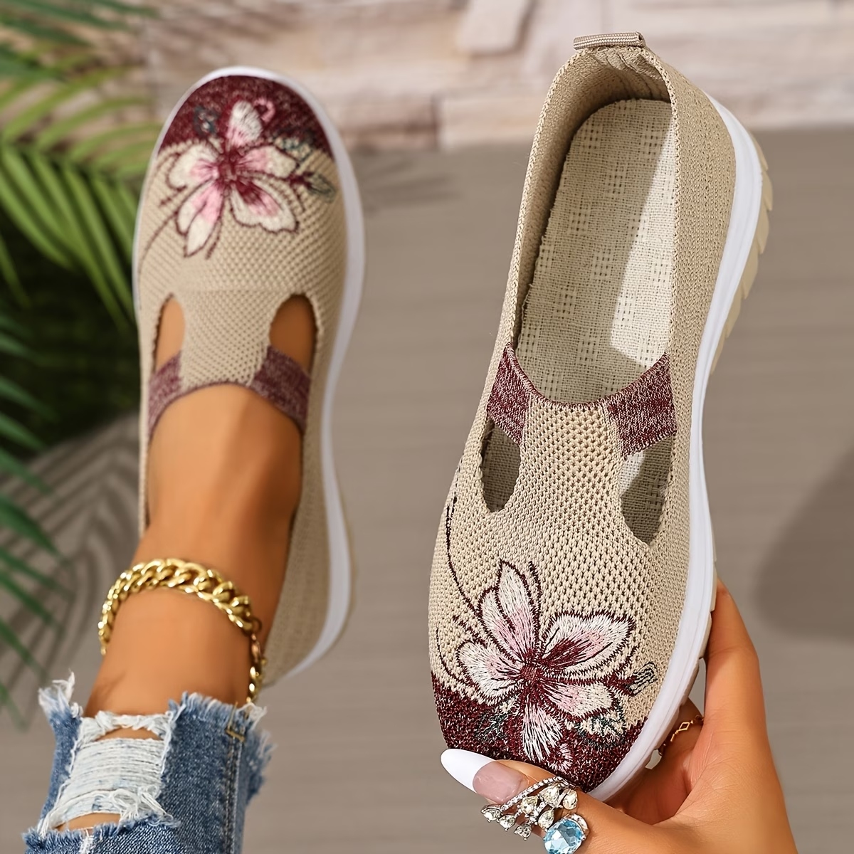Women's Sporty Slip-on Knit Shoes