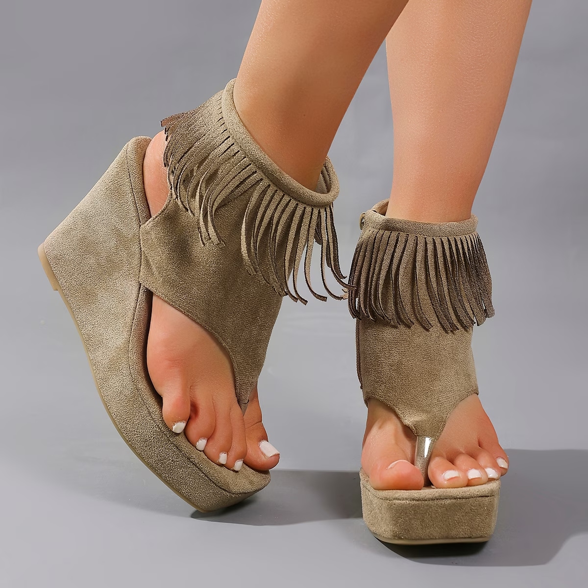 Women's Toe Separator Wedge Sandals