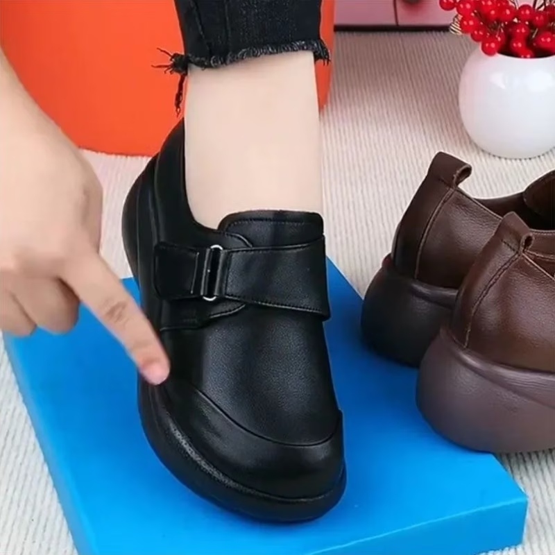 Women's Vintage Hook-Loop Wedge Heels
