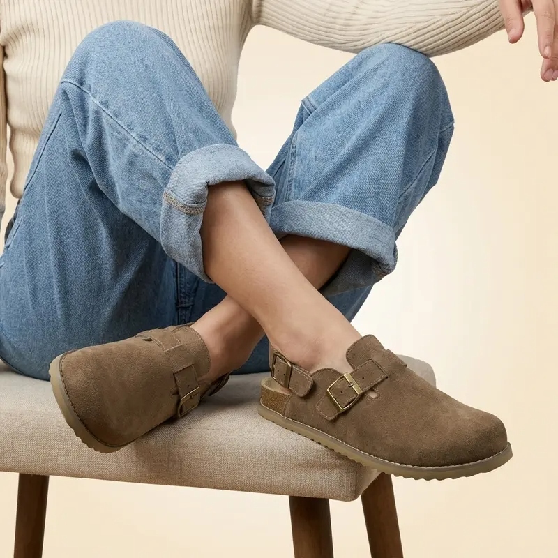 Brooklyn Genuine Suede Slingback Clogs