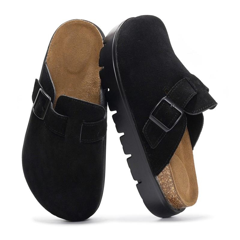 Women's Genuine Leather Platform Clogs