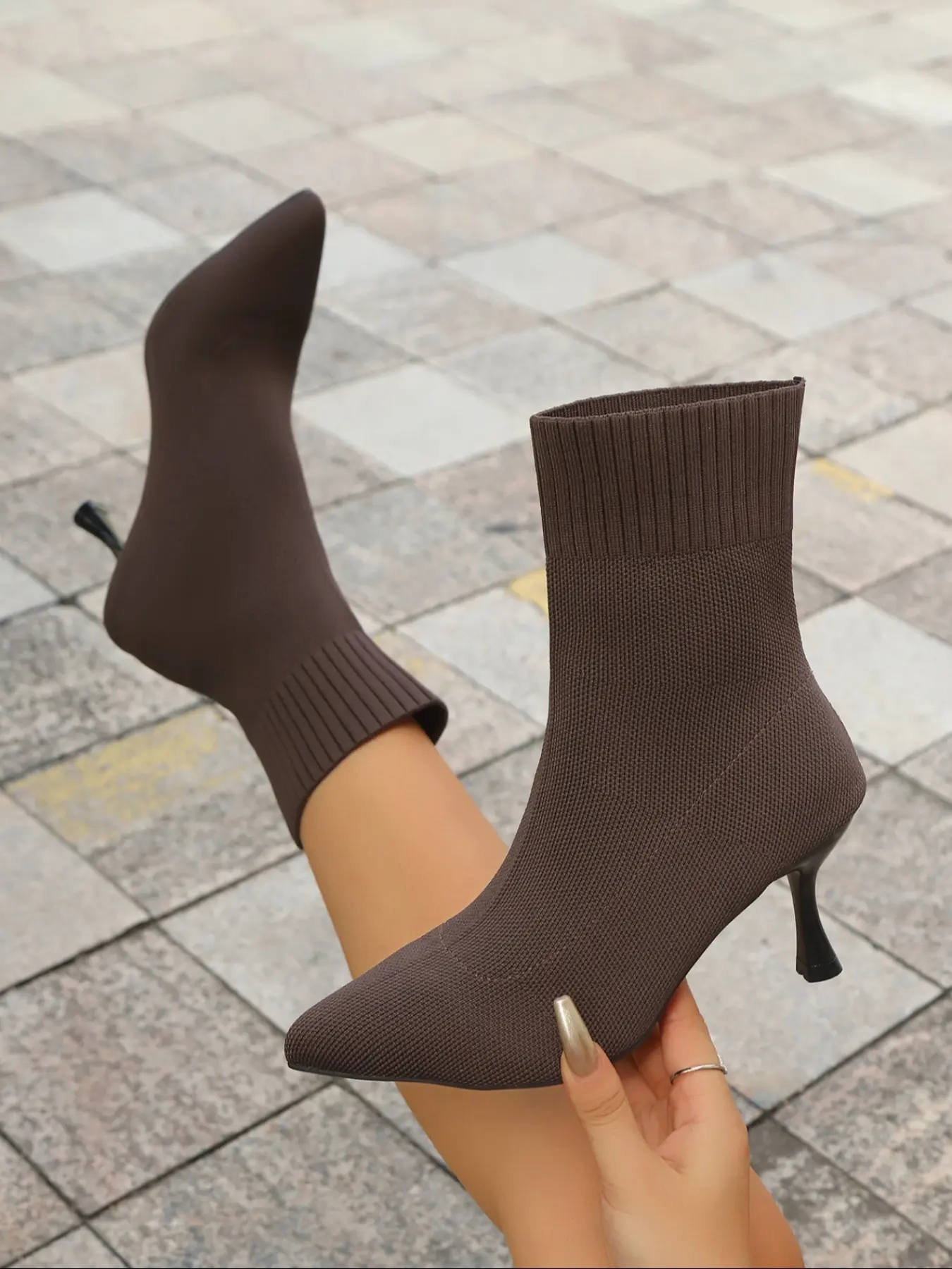 Women's Stretch-knit Sock Boots