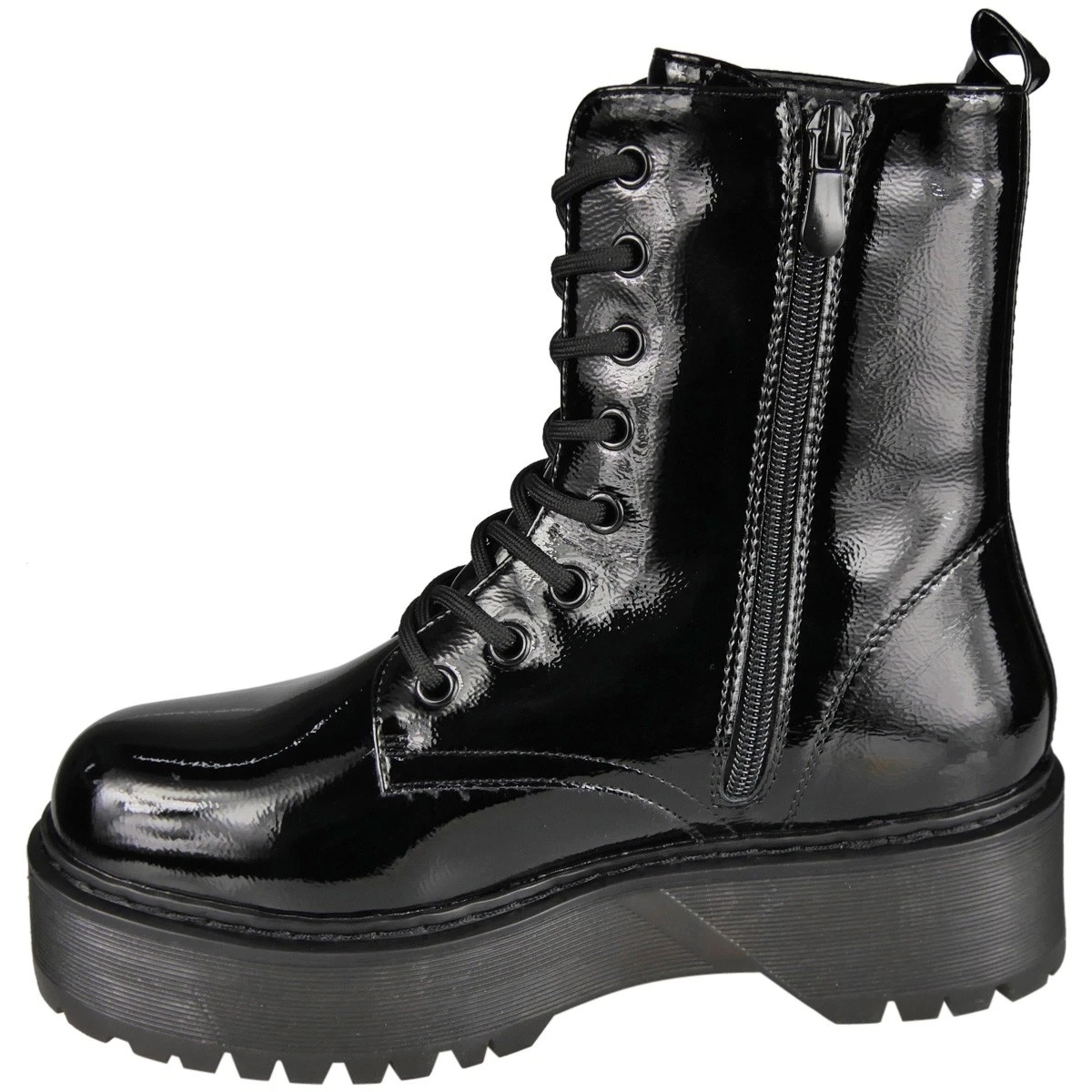 Ladies Punk Goth Zip Casual Boots