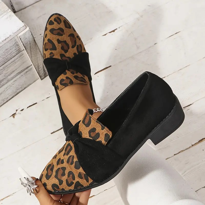 Women'S Leopard Oxford Shoes