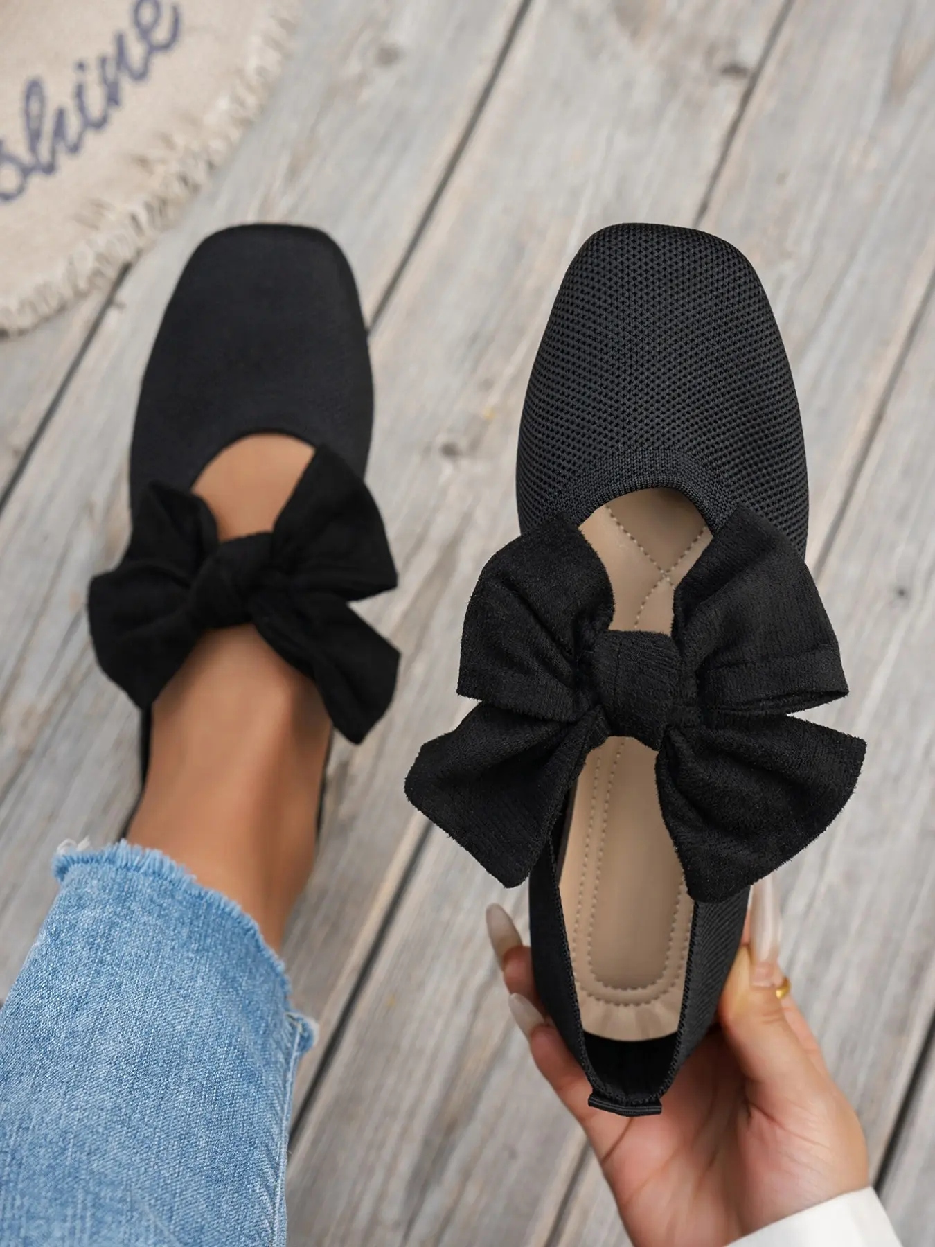 Women's Knit Mary Jane Shoes