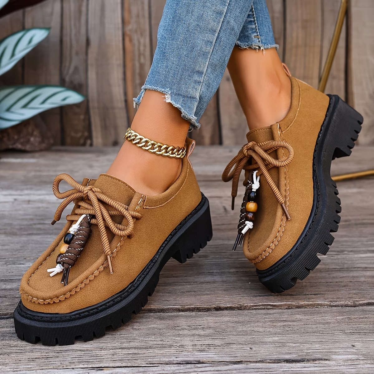 Women's Lace-Up Oxford Shoes