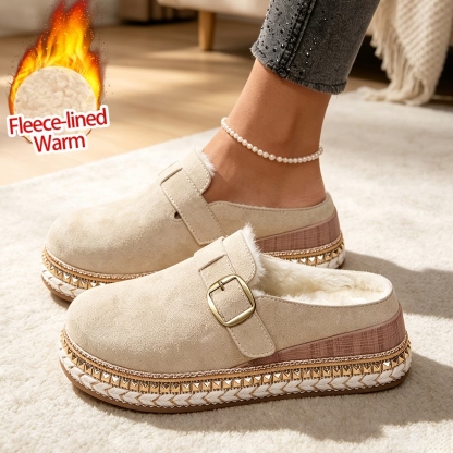 Women's Synthetic Velvet Upper Wedge Sandals