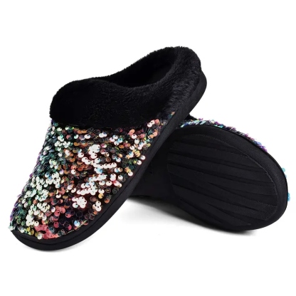 Women's Sequins House Slippers