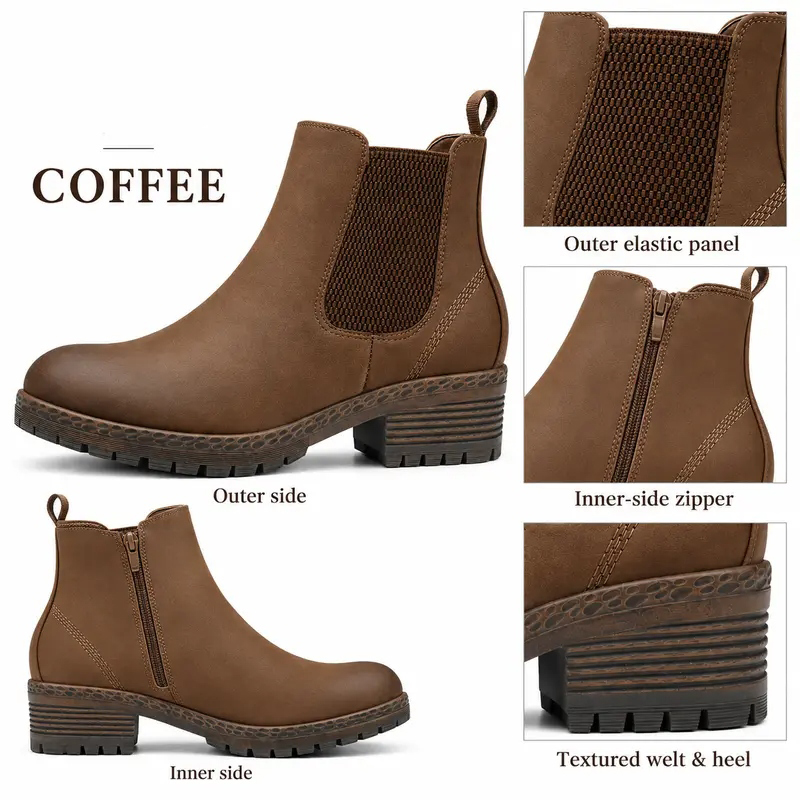 Women's Vintage Elastic Ankle Boots
