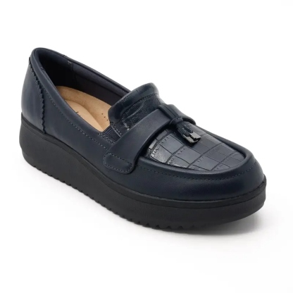 Synthetic & Leather Loafers