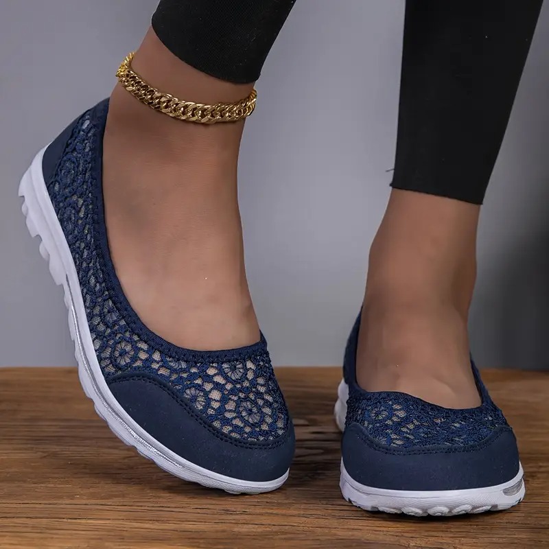 Breathable Lace Mesh Flat Shoes