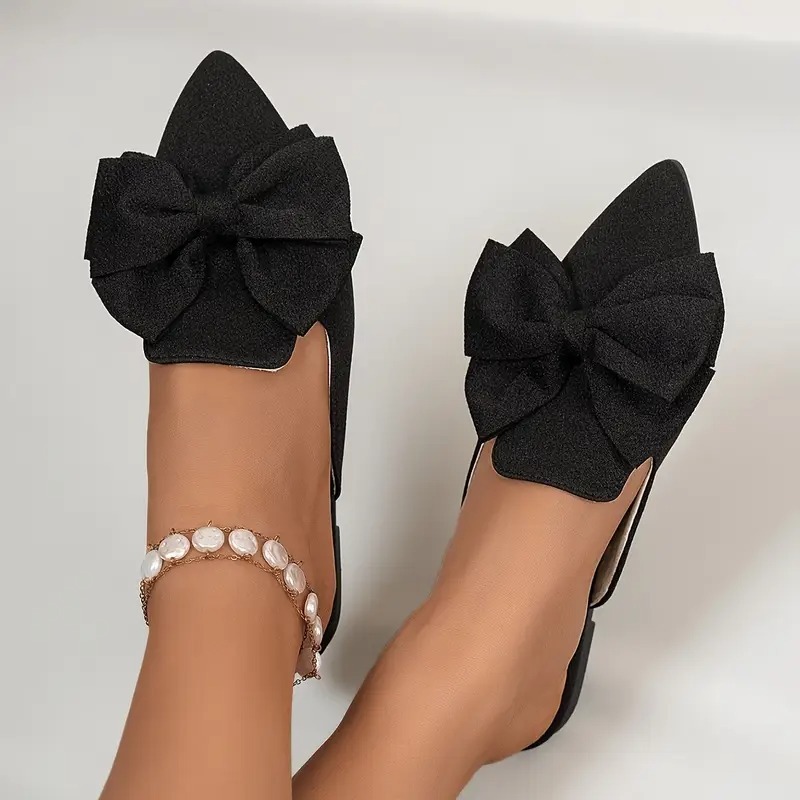 Butterfly Bow Slip-on Flats