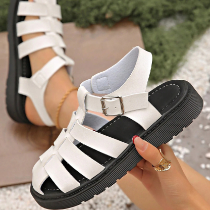 Comfy Ankle-Strap Flat Sandals