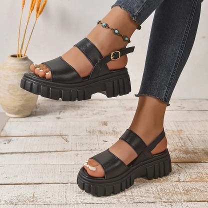 Buckle Strap Stylish Platform Sandals