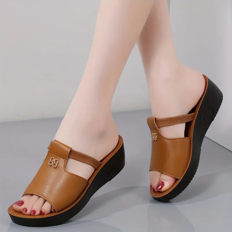 Women's Faux Cover Wedge Sandals