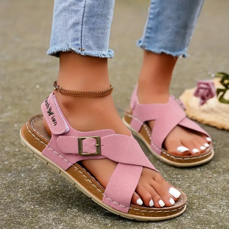 Women's Strap Roman Flat Sandals
