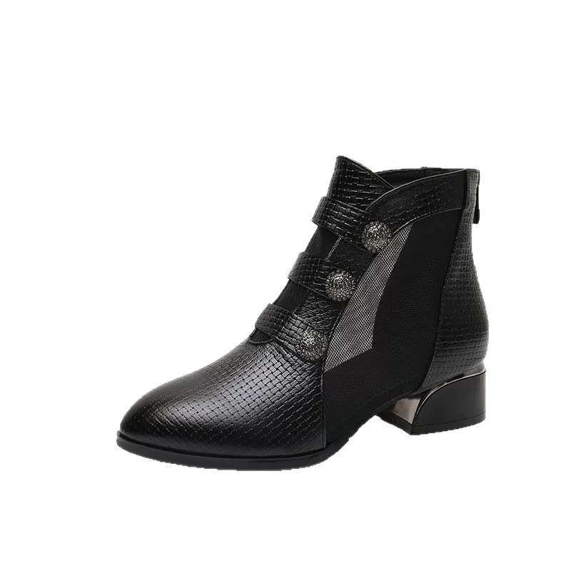 Women's Roman Buckle Ankle Boots