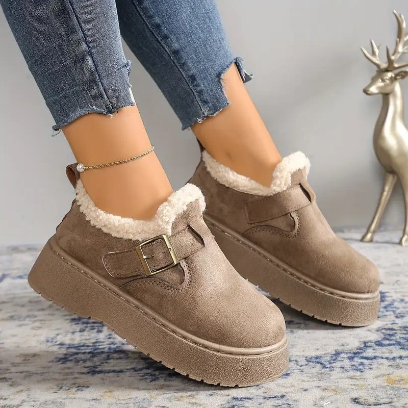 Women's Fleece Lined Platform Snow Boots
