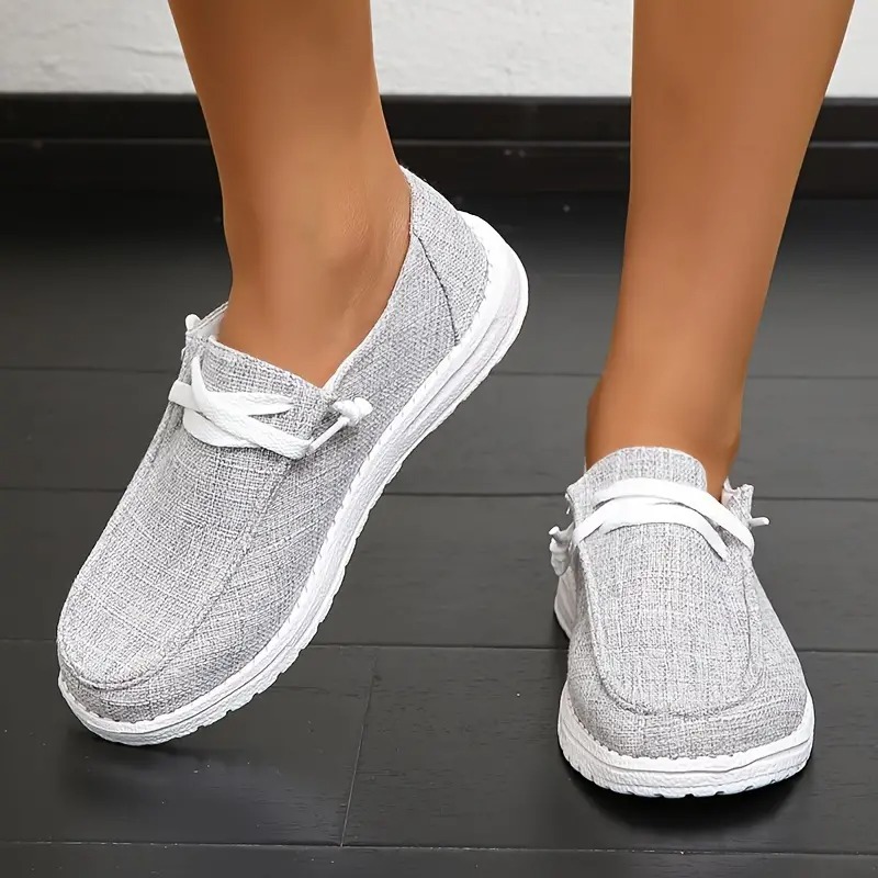 Women's Lace Up Canvas Loafer