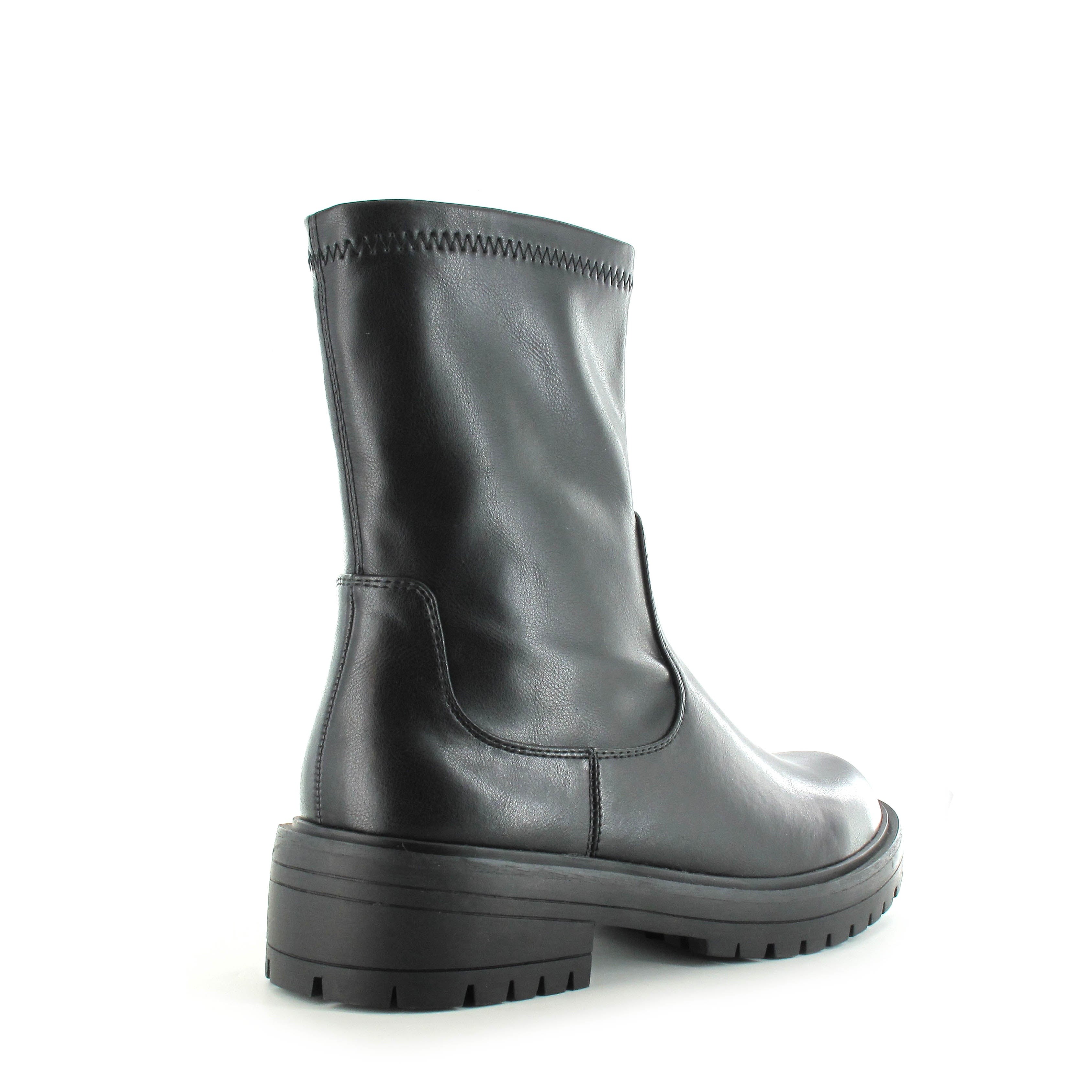 Women's Chunky Pull On Biker Boot
