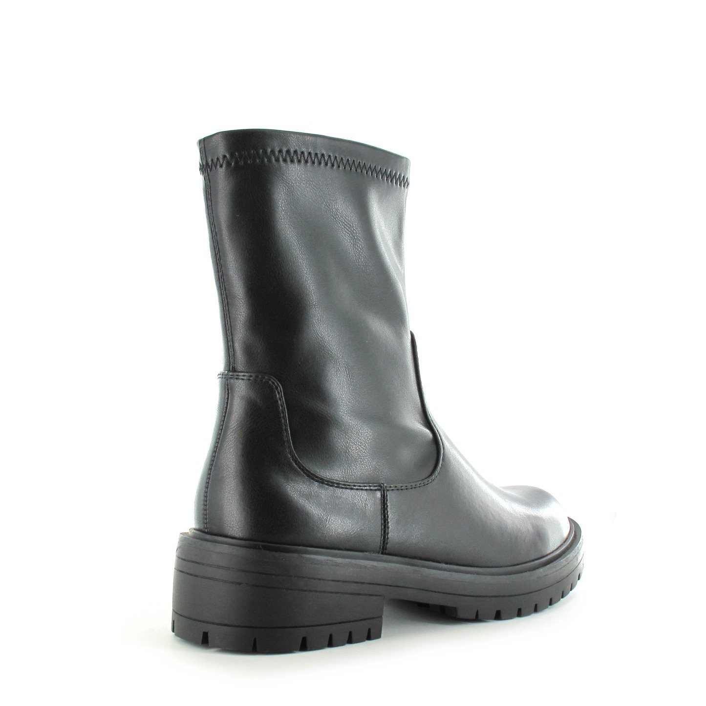 Women's Chunky Pull On Biker Boot
