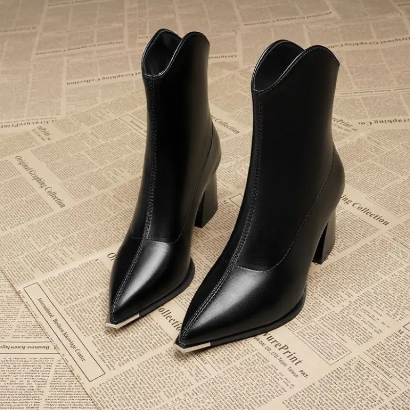 Women's Luxury Short Leather Boots