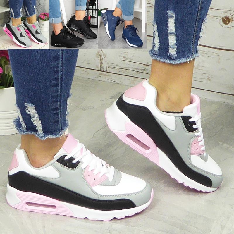 Comfort Lace-Up Flat Running Sports Trainers