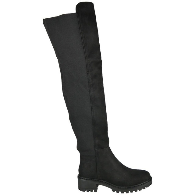 Over The Knee Zip Lyrca Boots