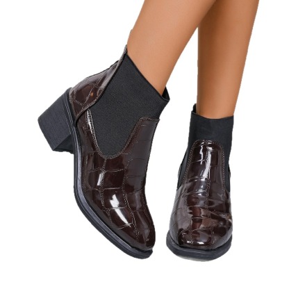 Women's Glossy Cover Ankle Boots